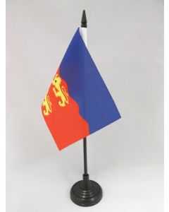 DRAPEAU DE TABLE CALVADOS 15x10cm - PETIT DRAPEAUX DE BUREAU DÉPARTEMENT CALVADOSIEN 10 x 15 cm