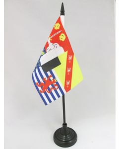 DRAPEAU DE TABLE MOSELLE 15x10cm - PETIT DRAPEAUX DE BUREAU DÉPARTEMENT MOSSELAN 10 x 15 cm