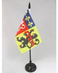 DRAPEAU DE TABLE RHÔNE 15x10cm - PETIT DRAPEAUX DE BUREAU DÉPARTEMENT RHODANIEN 10 x 15 cm
