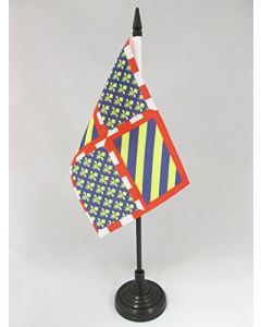 DRAPEAU DE TABLE PROVINCE DE BOURGOGNE 15x10cm - PETIT DRAPEAUX DE BUREAU BOURGUIGNON 10 x 15 cm