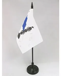 DRAPEAU DE TABLE NOUVELLE-CALÉDONIE PROVINCE NORD 15x10cm - PETIT DRAPEAUX DE BUREAU NÉO-CALÉDONIEN 10 x 15 cm