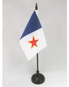 DRAPEAU DE TABLE QUÉBEC INDÉPENDANTISTE FLQ 15x10cm - PETIT DRAPEAUX DE BUREAU QUÉBÉCOIS NATIONALISTE 10 x 15 cm