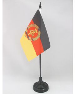 DRAPEAU DE TABLE ALLEMAGNE DE L\'EST 15x10cm - PETIT DRAPEAUX DE BUREAU ALLEMAND - RDA 10 x 15 cm