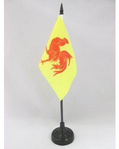 DRAPEAU DE TABLE WALLONIE 15x10cm - PETIT DRAPEAUX DE BUREAU WALLON - BELGIQUE 10 x 15 cm
