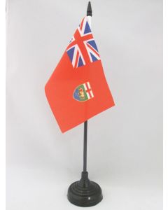 DRAPEAU DE TABLE MANITOBA 15x10cm - PETIT DRAPEAUX DE BUREAU CANADIEN - CANADA 10 x 15 cm