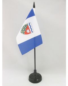 DRAPEAU DE TABLE TERRITOIRES DU NORD-OUEST 15x10cm - PETIT DRAPEAUX DE BUREAU CANADIEN - CANADA 10 x 15 cm