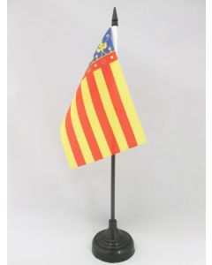 DRAPEAU DE TABLE COMMUNAUTÉ VALENCIENNE 15x10cm - PETIT DRAPEAUX DE BUREAU DE VALENCE - ESPAGNE 10 x 15 cm