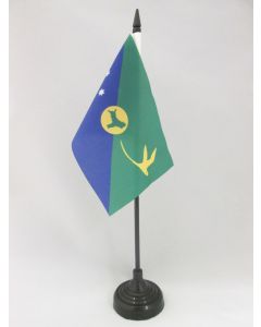 DRAPEAU DE TABLE ILE CHRISTMAS 15x10cm - PETIT DRAPEAUX DE BUREAU DE L\'ÎLE CHRISTMAS - AUSTRALIE 10 x 15 cm