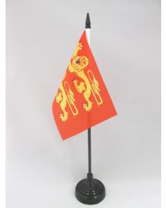 DRAPEAU DE TABLE BASSE-NORMANDIE 15x10cm - PETIT DRAPEAUX DE BUREAU BAS-NORMAND - FRANCE 10 x 15 cm