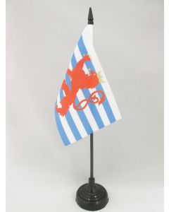 DRAPEAU DE TABLE LUXEMBOURG AVEC LION 15x10cm - PETIT DRAPEAUX DE BUREAU LUXEMBOURGEOIS 10 x 15 cm