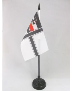 DRAPEAU DE TABLE ALLEMAGNE WWI SANS ÉCUSSON 15x10cm - PETIT DRAPEAUX DE BUREAU ALLEMAND DE GUERRE 10 x 15 cm