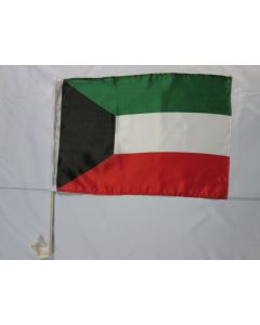 Drapeau de voiture KOWEÏT 45x30cm - Carflag KOWEÏTIEN 30 x 45 cm