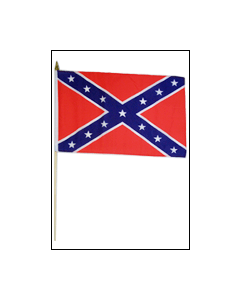 DRAPEAU SUDISTE 45x30cm HAMPE en bois - LOT DE 10 DRAPEAUX REBEL - USA CONFÉDÉRÉ 30 x 45 cm
