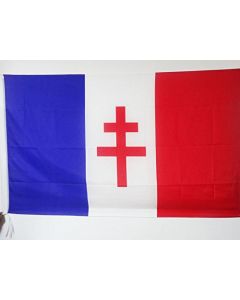 DRAPEAU FRANCE GÉNÉRAL DE GAULLE 90x60cm - DRAPEAU FRANÇAIS 1959 60 x 90 cm Fourreau pour hampe