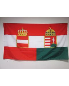 DRAPEAU AUTRICHE-HONGRIE 1867-1918 90x60cm - DRAPEAU EMPIRE AUSTRO-HONGROIS 60 x 90 cm Fourreau pour hampe
