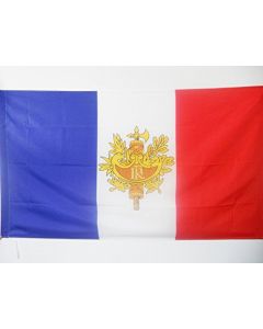 DRAPEAU FRANCE AVEC ARMOIRIES 90x60cm - DRAPEAU RÍ?PUBLIQUE FRANÍ?AISE AVEC ARMES 60 x 90 cm Fourreau pour hampe