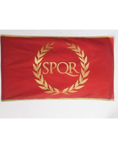 DRAPEAU EMPIRE ROMAIN 90x60cm - DRAPEAU DES ROMAINS - JULES CÍ?SAR 60 x 90 cm Fourreau pour hampe