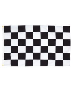 DRAPEAU À DAMIER NOIR ET BLANC 90x60cm - DRAPEAU COURSE AUTOMOBILE - FORMULE 1 60 x 90 cm - DRAPEAUX