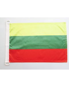 PAVILLON NAUTIQUE LITUANIE 45x30cm - DRAPEAU DE BATEAU LITUANIEN 30 x 45 cm