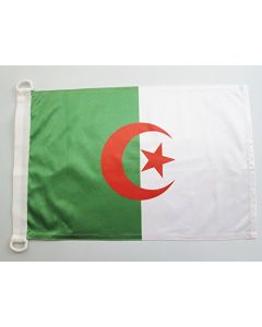 PAVILLON NAUTIQUE ALGÉRIE 45x30cm - DRAPEAU DE BATEAU ALGÉRIEN 30 x 45 cm