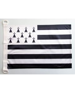 PAVILLON NAUTIQUE BRETAGNE 45x30cm - DRAPEAU DE BATEAU BRETON - FRANCE 30 x 45 cm
