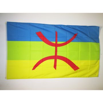 DRAPEAU KABYLIE 150x90cm - DRAPEAU KABYLE - ALGÉRIE BERBÈRE 90 x 150 cm - DRAPEAUX