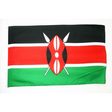 DRAPEAU KENYA 150x90cm - DRAPEAU KENYAN 90 x 150 cm Polyester léger