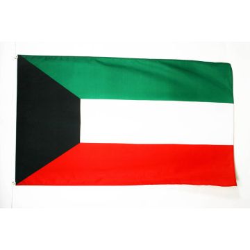 DRAPEAU KOWEÏT 150x90cm en SATIN - DRAPEAU KOWEÏTIEN 90 x 150 cm