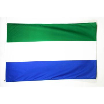 DRAPEAU SIERRA LEONE 150x90cm - DRAPEAU SIERRA-LÉONAIS 90 x 150 cm - DRAPEAUX