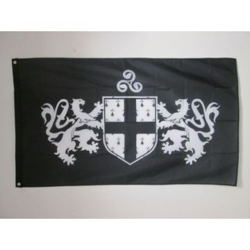 DRAPEAU BLASON DE LA BRETAGNE 150x90cm - DRAPEAU BRETON 90 x 150 cm - DRAPEAUX