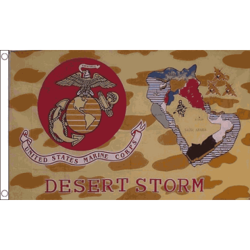 DRAPEAU ETATS-UNIS USMC DESERT STORM 150x90cm - DRAPEAU MARINES CORPS AMÉRICAINS 90 x 150 cm - DRAPEAUX