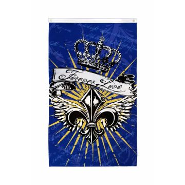 DRAPEAU AMOUR ÉTERNEL 150x90cm - DRAPEAU FOREVER LOVE 90 x 150 cm - DRAPEAUX