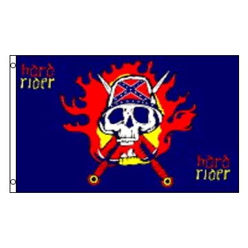DRAPEAU SUDISTE HARD RIDER 150x90cm - DRAPEAU REBEL CONFÉDÉRÉ 90 x 150 cm - DRAPEAUX