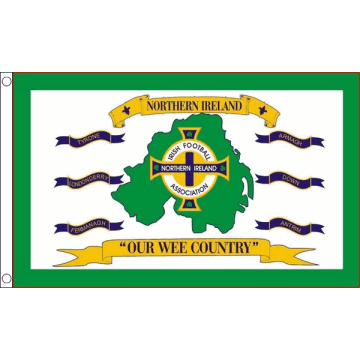 DRAPEAU IRLANDE DU NORD FOOTBALL 150x90cm - DRAPEAU NORD IRLANDAIS 90 x 150 cm - DRAPEAUX