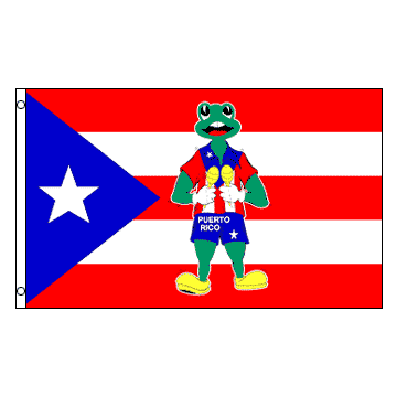 DRAPEAU PORTO RICO GRENOUILLE 150x90cm - DRAPEAU PORTORICAIN - PUERTO RICO 90 x 150 cm - DRAPEAUX