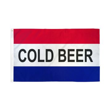 DRAPEAU BIÍ?RES FRAICHES 150x90cm - DRAPEAU COLD BEER 90 x 150 cm - DRAPEAUX
