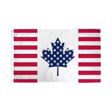 DRAPEAU AMITIÍ? ETATS-UNIS CANADA 150x90cm - DRAPEAU AMÍ?RICANO-CANADIEN 90 x 150 cm - DRAPEAUX