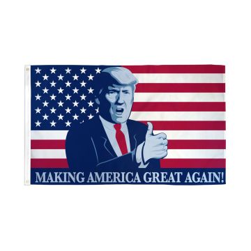 DRAPEAU DONALD TRUMP PRÍ?SIDENT L\'AMÍ?RIQUE Í? NOUVEAU GÍ?NIALE 150x90cm - DRAPEAU MAKING AMERICA GREAT AGAIN 90 x 150 cm - DRAPEAUX
