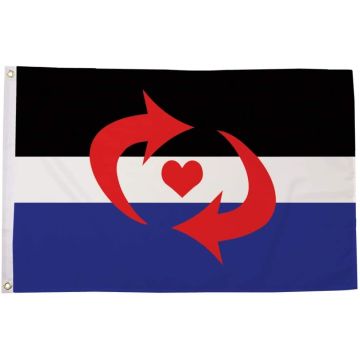 Drapeau Fierté échangiste 150x90cm - Drapeau libertin - échangisme 90 x 150 cm - Drapeaux