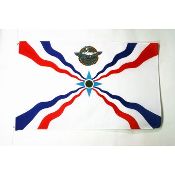 DRAPEAU ASSYRIE 150x90cm - DRAPEAU ASSYRIEN 90 x 150 cm - DRAPEAUX