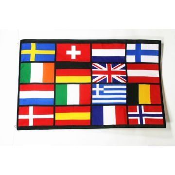 DRAPEAU PAYS D\'EUROPE 150x90cm - DRAPEAU EUROPÉEN 90 x 150 cm - DRAPEAUX