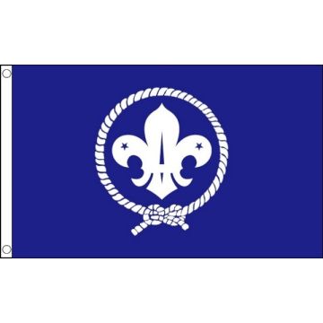 DRAPEAU SCOUTS BLEU 90x60cm - DRAPEAU DU SCOUTISME 60 x 90 cm - DRAPEAUX