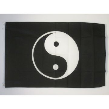 DRAPEAU YIN ET YANG 90x60cm - DRAPEAU CHINOIS - CHINE 60 x 90 cm - DRAPEAUX