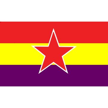 DRAPEAU ESPAGNE POPULAIRE RÉPUBLICAINE 150x90cm - DRAPEAU ESPAGNOL 90 x 150 cm - DRAPEAUX