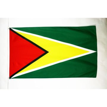 DRAPEAU GUYANA 150x90cm - DRAPEAU GUYANIEN 90 x 150 cm Polyester léger
