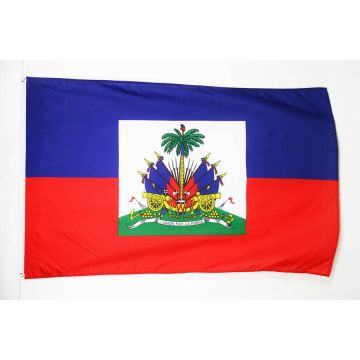DRAPEAU HAÏTI 150x90cm - DRAPEAU HAÏTIEN 90 x 150 cm Polyester léger