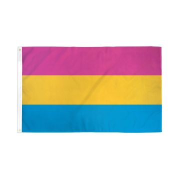 DRAPEAU PANSEXUALITÉ 150x90cm - DRAPEAU OMNISEXUALITÉ - PANSEXUEL 90 x 150 cm - DRAPEAUX