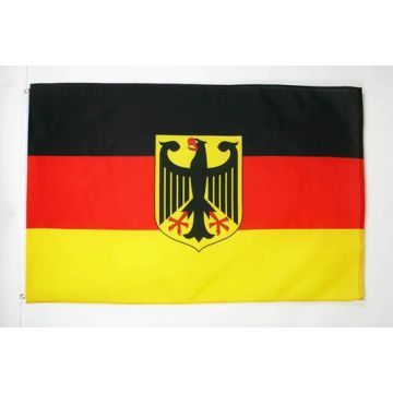 DRAPEAU ALLEMAGNE AVEC AIGLE 150x90cm - DRAPEAU ALLEMAND 90 x 150 cm - DRAPEAUX
