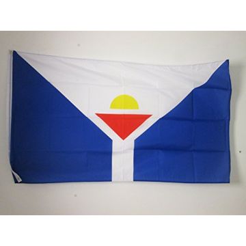 DRAPEAU SAINT-MARTIN 150x90cm - DRAPEAU DE L?ÎLE DE SAINT-MARTIN - FRANCE 90 x 150 cm - DRAPEAUX