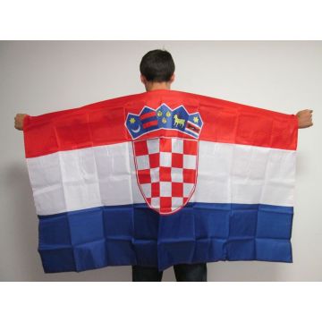 DRAPEAU CAPE CROATIE 150x90cm - BODY FLAG SUPPORTER CROATE 90 x 150 cm